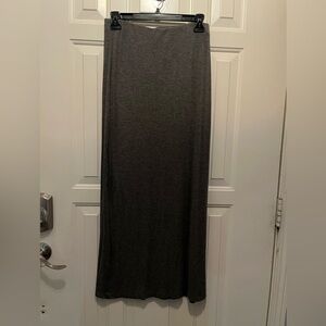 Free to Live Maxi Charcoal Skirt with Side Split